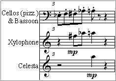 Cellos, Bassoon, Xylophone & Celesta
